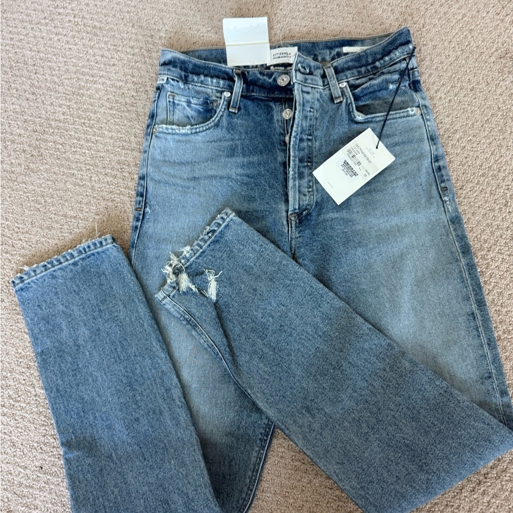 Citizens of humanity Charlotte high rise straight denim jeans size 25 NWT